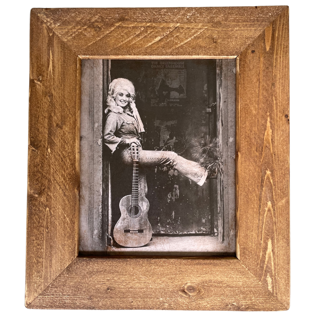 Dolly Parton with Guitar Framed Vintage Picture