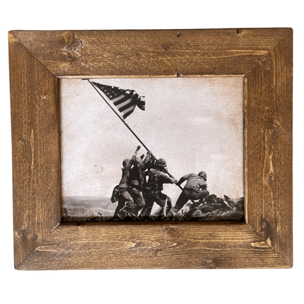 Iwo Jima Framed Vintage Picture