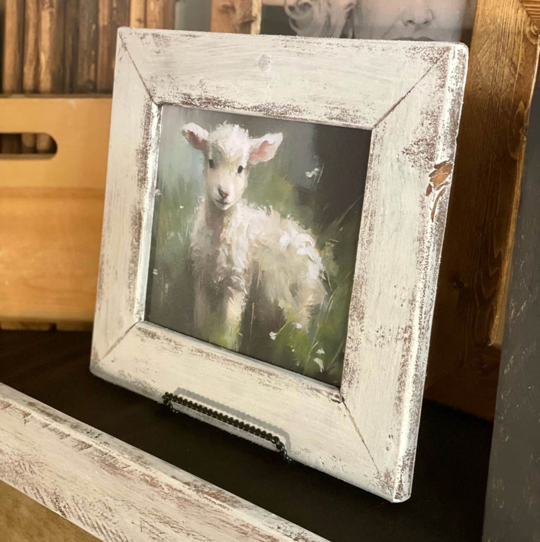 Lamb Framed Vintage Picture