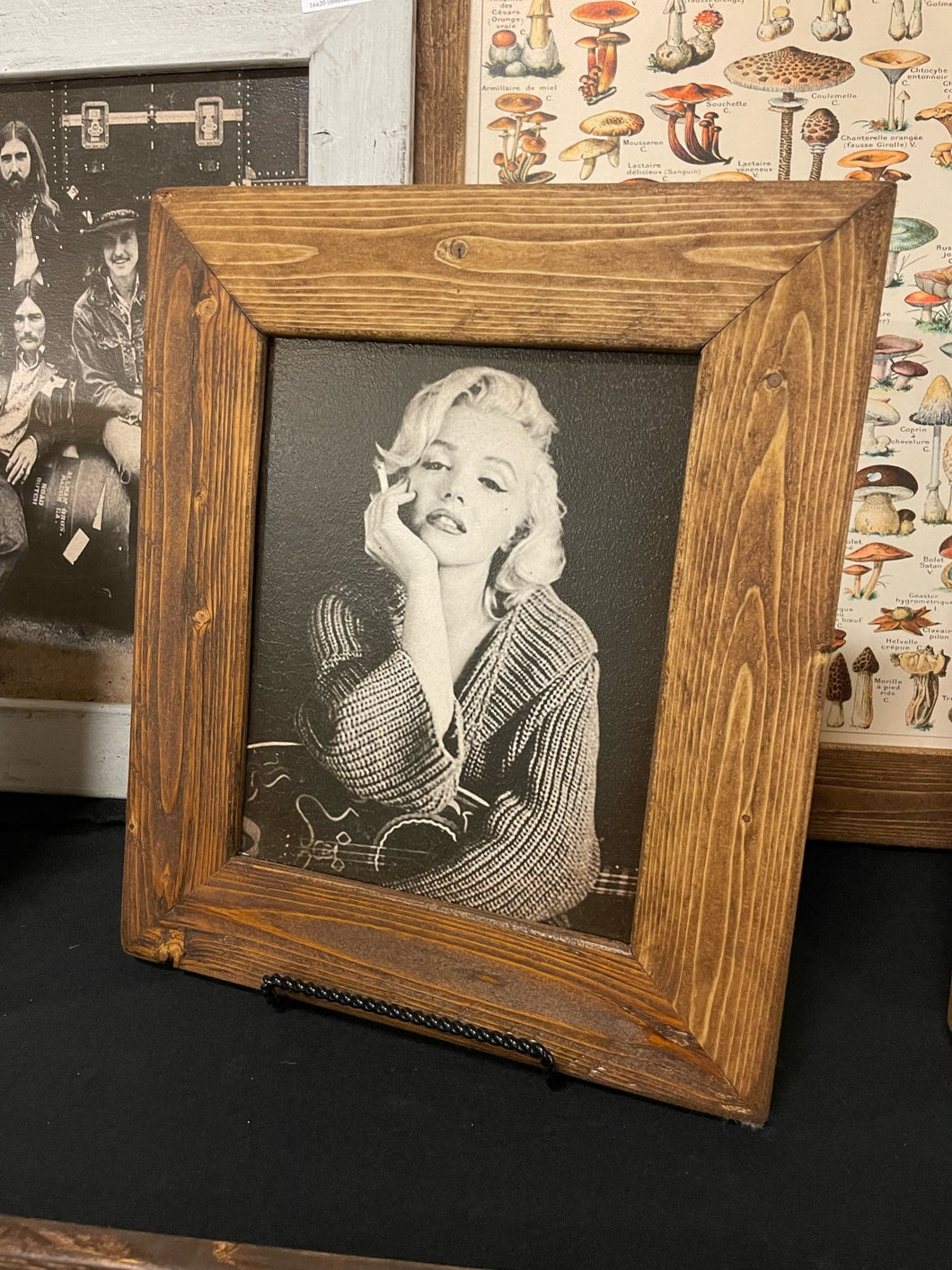 Marilyn Monroe with Guitar Framed Vintage Picture