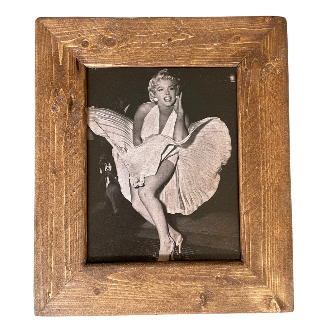 Marilyn Monroe in White Dress Framed Vintage Picture